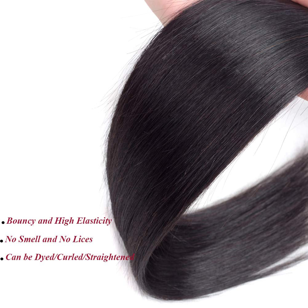 Hair Brazilian Straight Humanhair Bundles 20 Inch Brazilian Virgin Human Hair Bundles One Bundle Natural Black Color