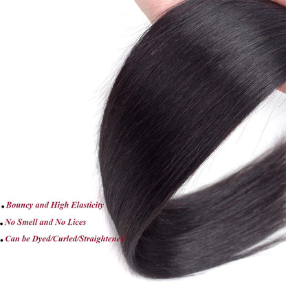 Hair Brazilian Straight Humanhair Bundles 20 Inch Brazilian Virgin Human Hair Bundles One Bundle Natural Black Color