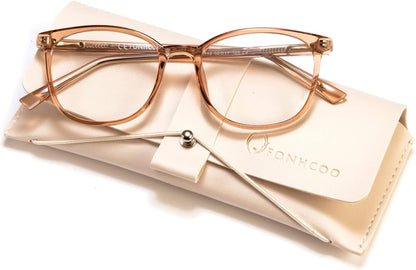 Blue Light Blocking Glasses Fashion Round TR90 Frame Transparent Eyewear Anti UV Computer Glasses for Women Men