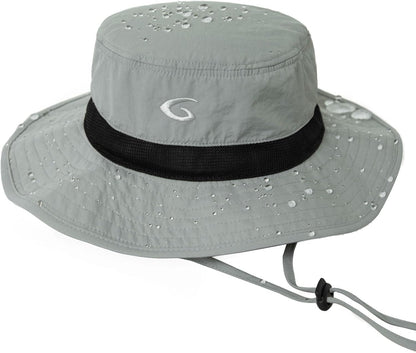 Oversized XL XXL Men'S UV 50 Waterproof Packable Mesh Sun Hat Bucket Bonnie Beach Hiking Fishing