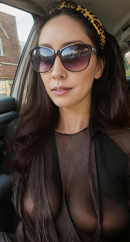 Women's Oversized Square Jackie O Cat Eye Hybrid Butterfly Fashion Sunglasses - Exquisite Packaging