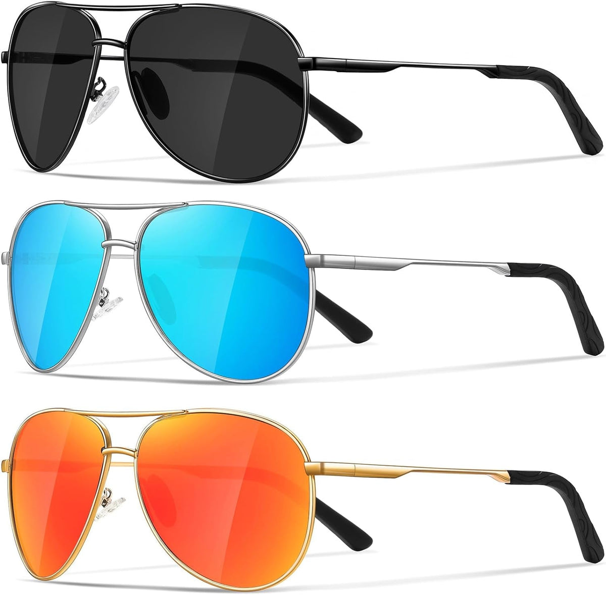 Sunglasses Men Polarized Aviator Sunglasses for Men Women Fishing Driving Sun glasses Metal Frame UV400 Protection