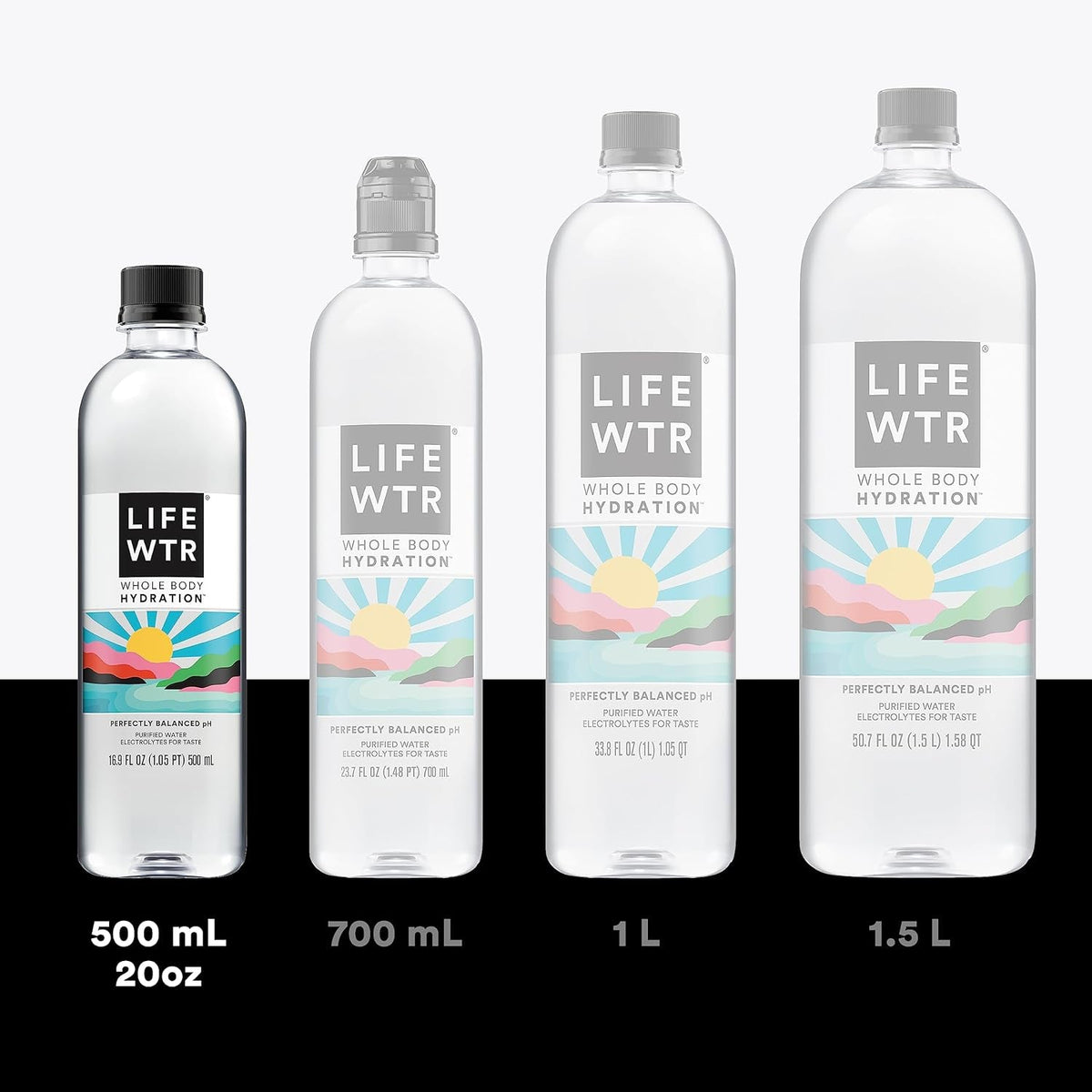 Premium Purified Water Ph Balanced with Electrolytes, 100% Recycled Plastic Bottles, 16.9 Fl Oz Bottles, 500Ml (Pack of 12)