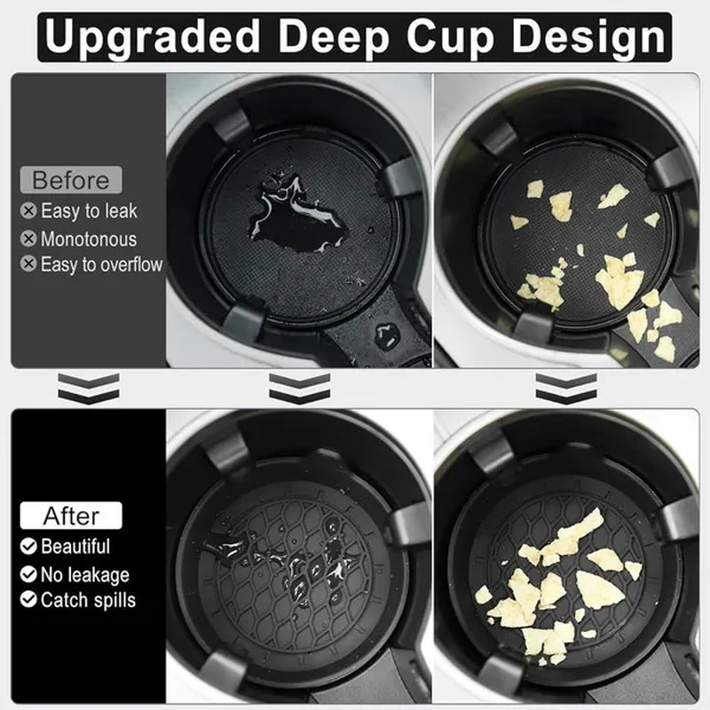 Car Cup Holder Coaster, Silicone Cup Holder Insert, Universal Non-Slip Cup Holders, Car Accessories Interior for Women and Man Interior Sets