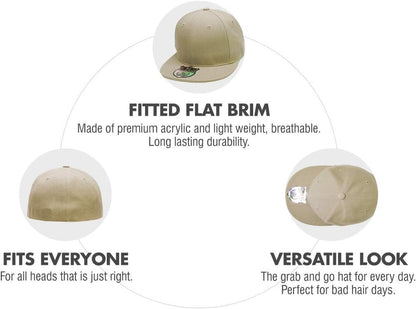 ® Original 6 Panel Flat Brim True-Fit Fitted Cap