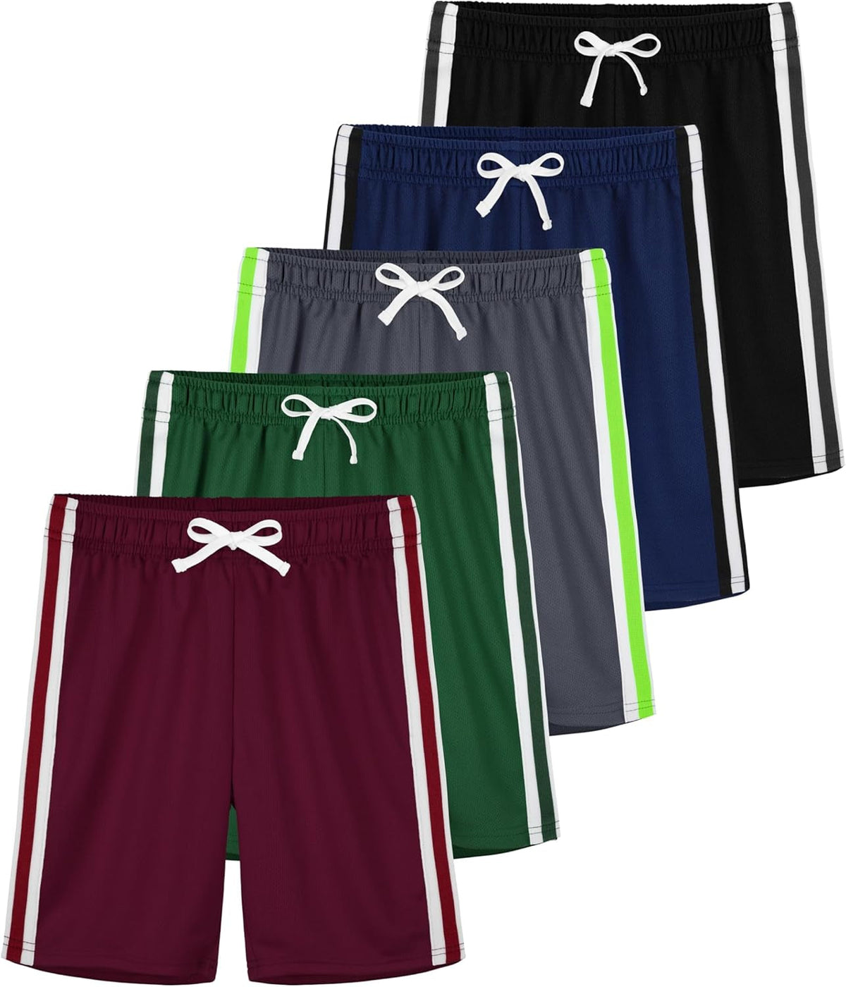 5 Pack Boys Shorts Boys Athletic Basketball Mesh Kids Soccer Gym Shorts Clothes Quick Dry Active Sports Shorts