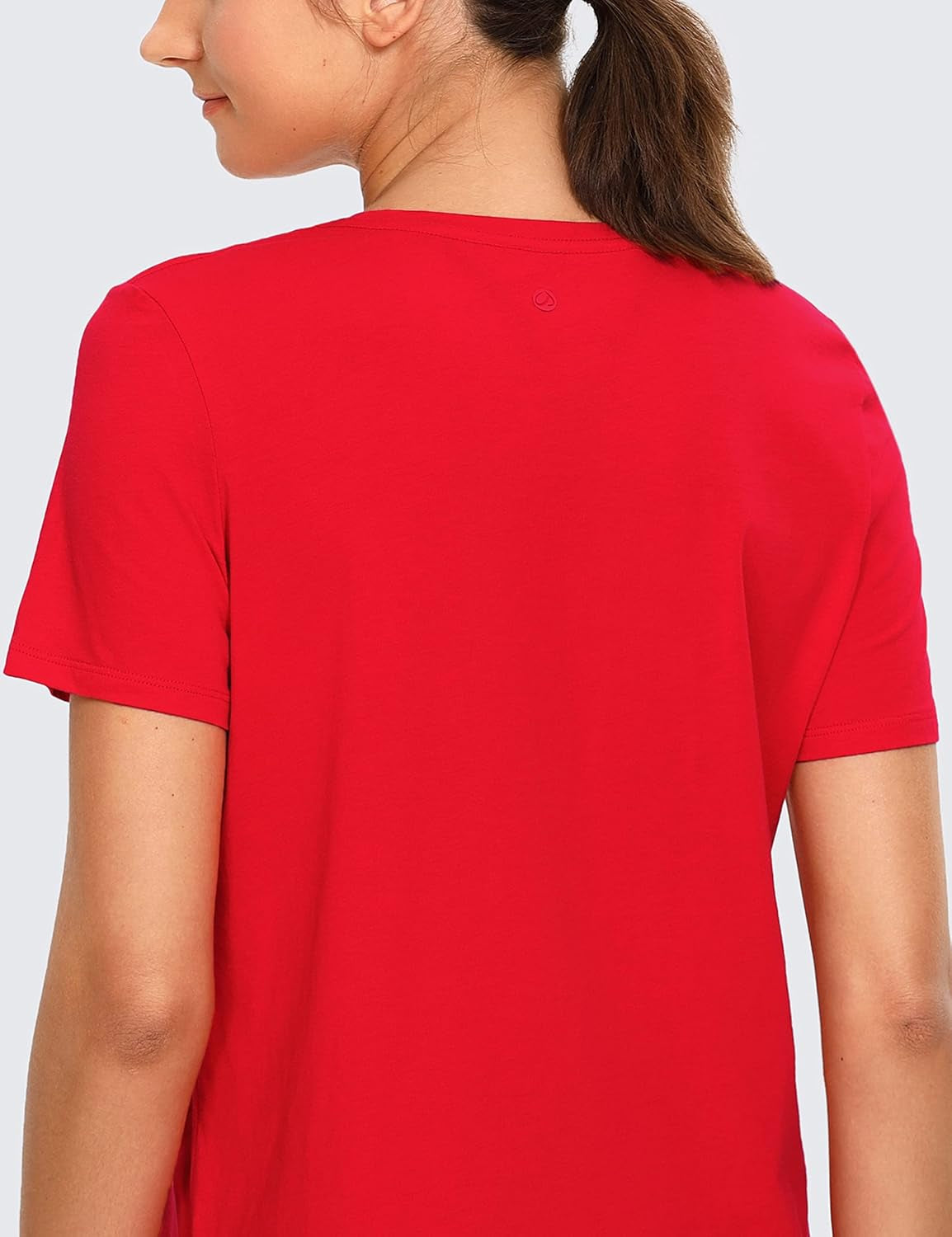 Women'S Pima Cotton Short Sleeve Workout Shirts Casual Yoga T-Shirt Soft Athletic Top