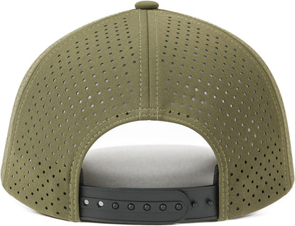 Men Quick Dry Baseball Cap Laser Cut Mesh Ball Curved Brim Snapback Hat