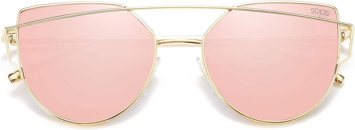 Cat Eye Sunglasses for Women Fashion Designer Style Mirrored Lenses