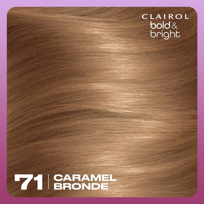 Bold & Bright Permanent Hair Dye, 71 Caramel Bronde Hair Color, Pack of 1
