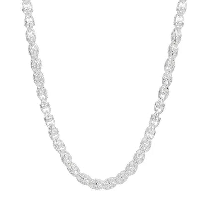 925 Sterling Silver Faucet Beaded Necklace Silver Chain for Woman Men Wedding Engagement Party Jewelry