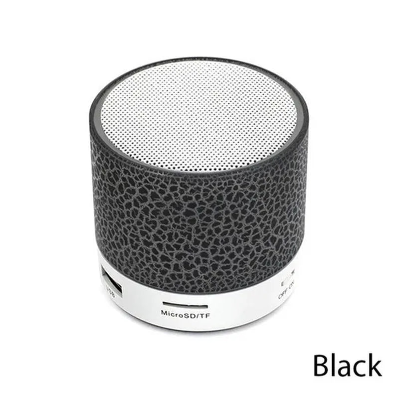 Mini Portable Bluetooth Wireless Speakers Car Audio Dazzling Crack LED Lights
