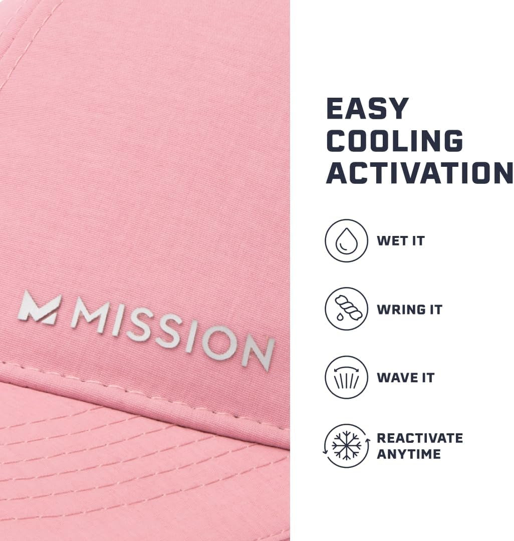 Cooling Vented Performance Hat Unisex One Size Cap for Workouts, Golf & Running, Sweat & Water Activated Technology