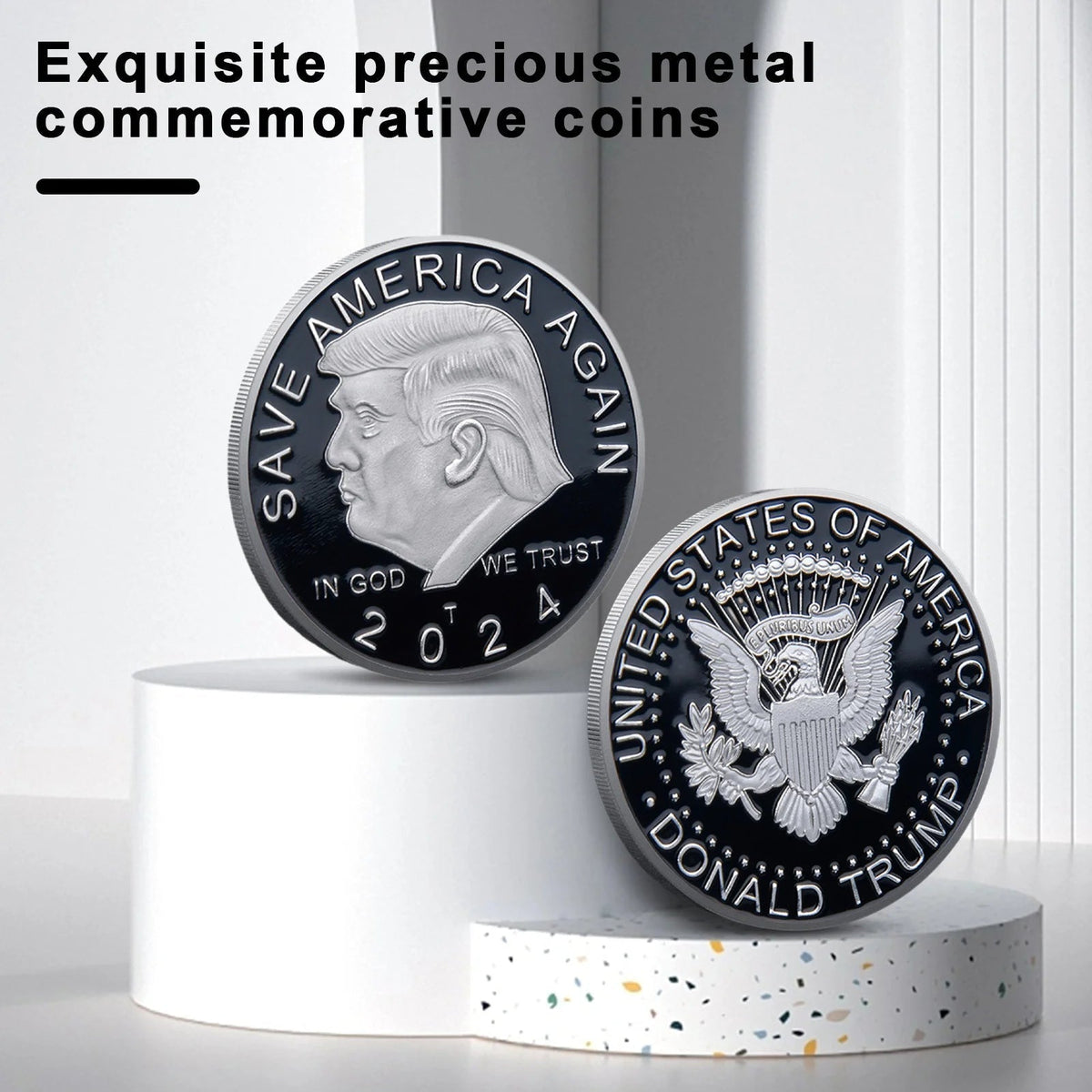 Trump Commemorative Coin Commemorative Coin Exquisite Workmanship Iron Trump Coin Keepsake Coin for Home Decorations Trump Memorabilia Coin Master Coins
