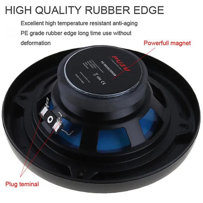 2Pcs 5 Inch 150W 3 Way Car Coaxial Horn Auto Audio Music Stereo Full Range Frequency Hifi Speakers Non-Destructive Installation