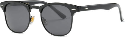 Polarized Sunglasses For Women And Men Semi Rimless Frame Retro Sun Glasses AE0369