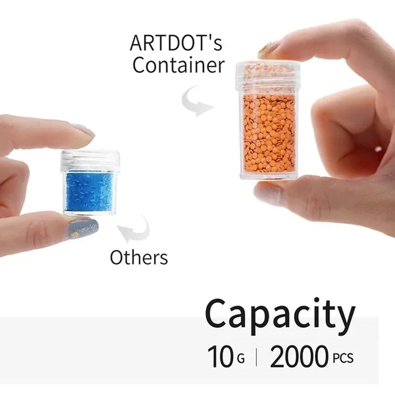 ARTDOT Diamond Painting Storage Containers, 30/60 Slots Diamond Painting Accessories Shockproof Jars for Jewelry Beads Rings Charms Glitter Rhinestones