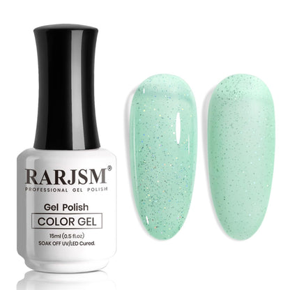 Nude Hot Pink Iridescent Gel Nail Polish Sheer Bright Neon Pink Glitter Jelly Gel Polish Neutral Shimmery Summer Color Sparkle Rainbow Pigment Gel 15ml Soak off Cured Need for Home Salon DIY