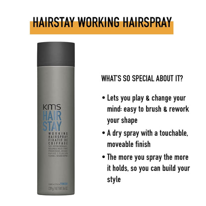 KMS HAIRSTAY Working Spray, 7.7 Oz