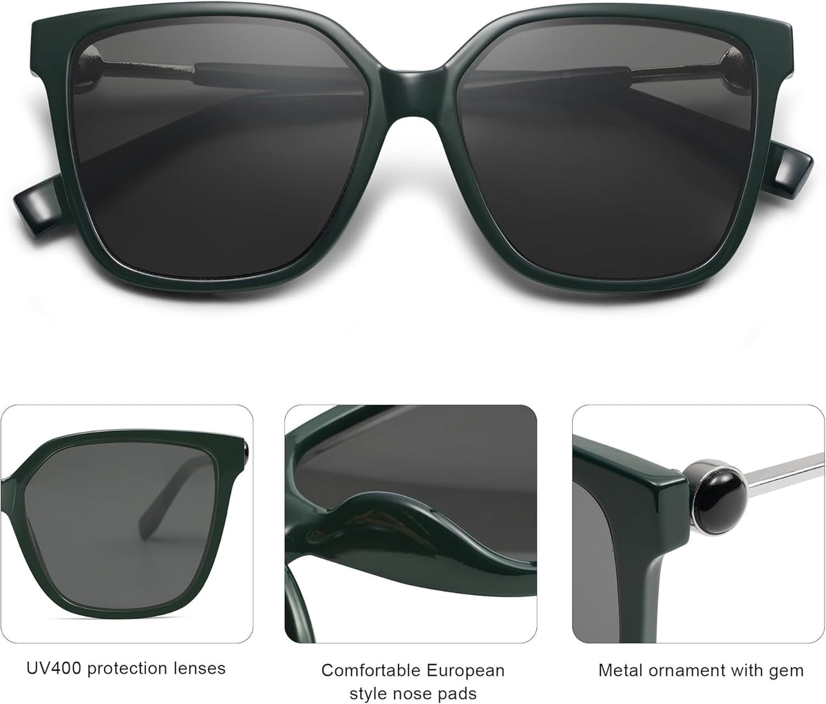 Fashion Square Sunglasses for Women Trendy UV Protection Lens Womens Sunnies Sunglasses SJ2196