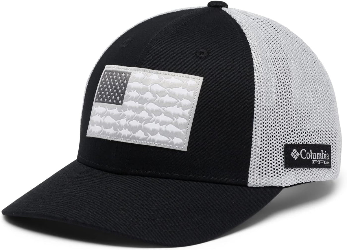 Unisex Adult PFG Fish Flag Mesh Ball Cap High Crown