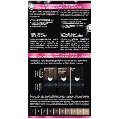 Color Ultime Hair Color, 1.4 Sapphire Black, 1 Application - Permanent Black Hair Dye for Vivid Color Intensity and Fade-Resistant Shine up to 10 Weeks