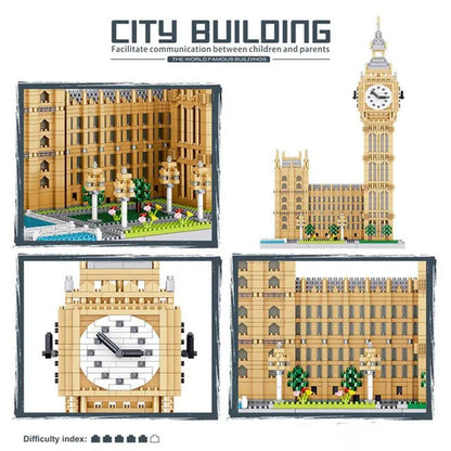 World Architecture Colosseum Leaning Tower Louvre Museum Cathedral Museum Church 3D Model DIY Mini Diamond Blocks Bricks Building Toy for Children Gift no Box