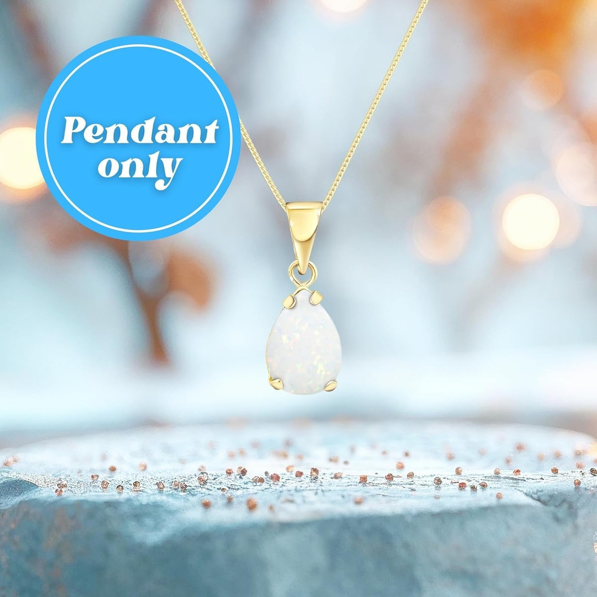 14K Gold Opal Pendant for Women - Gold Pendant -Teardrop Pendant - Gold Dainty Pendant - Solid Gold Pendant - Dainty Gold Pendant - Wedding Pendant for Brides - Opal Jewelry