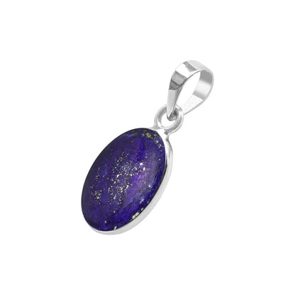 Lapis Lazuli Stone 925 Sterling Silver Pendant for Women Girls Gift, Natural Gemstone Pendant Necklace, Handmade Jewellery Pendant, Solitaire Pendant Christmas Gift