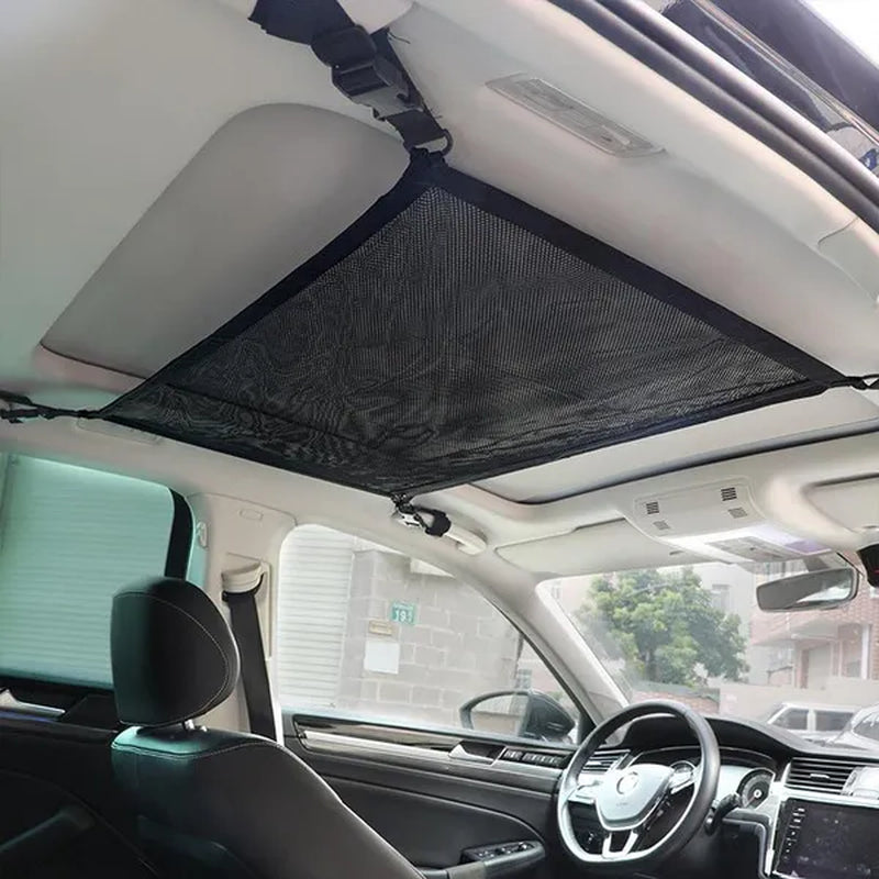 Car Roof Storage Net Pocket Universal Car Storage Net Pocket Pouch Bag Storage Easy To Install Car Accessories Auto Products