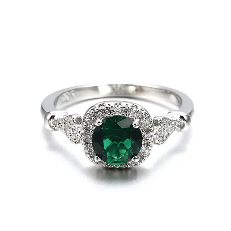 New Exquisite Jewelry Women'S Ring Cut Emerald Diamonds Couple Rings