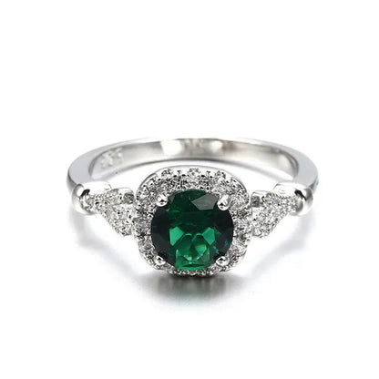 New Exquisite Jewelry Women'S Ring Cut Emerald Diamonds Couple Rings