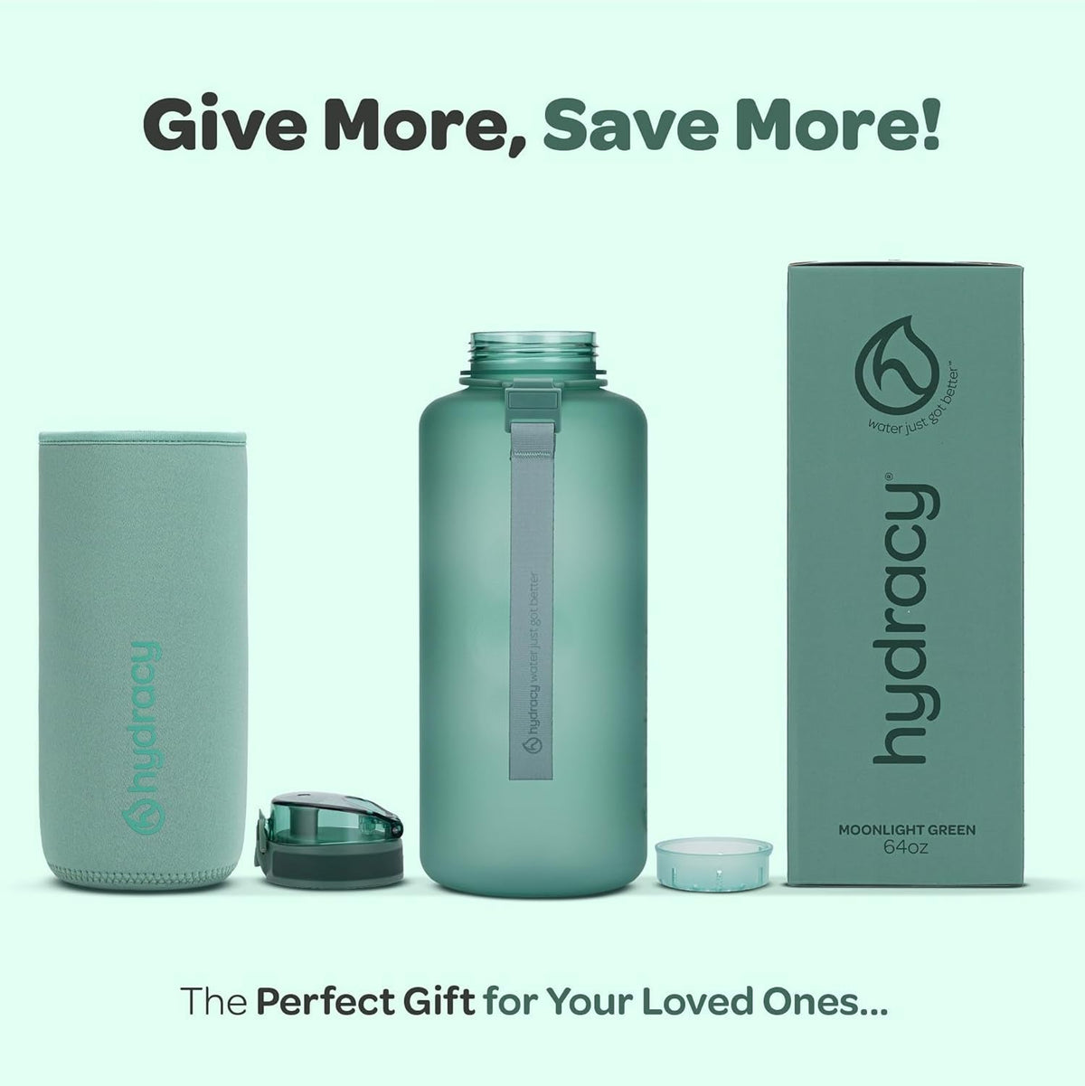 Water Bottle with Time Marker -Large BPA Free Water Bottle & No Sweat Sleeve -Leak Proof Gym Bottle with Fruit Infuser Strainer & Times to Drink -Ideal for Fitness Sports & Outdoors