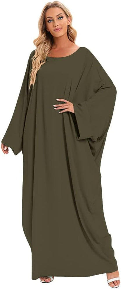 Muslim Dress for Women Pakistani Kaftan Abaya Robe + Hijab Arabic Islamic Prayer Clothes Dubai Outfits