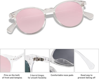 Small round Classic Polarized Sunglasses for Women Men Vintage Style UV400 Lens SJ2113