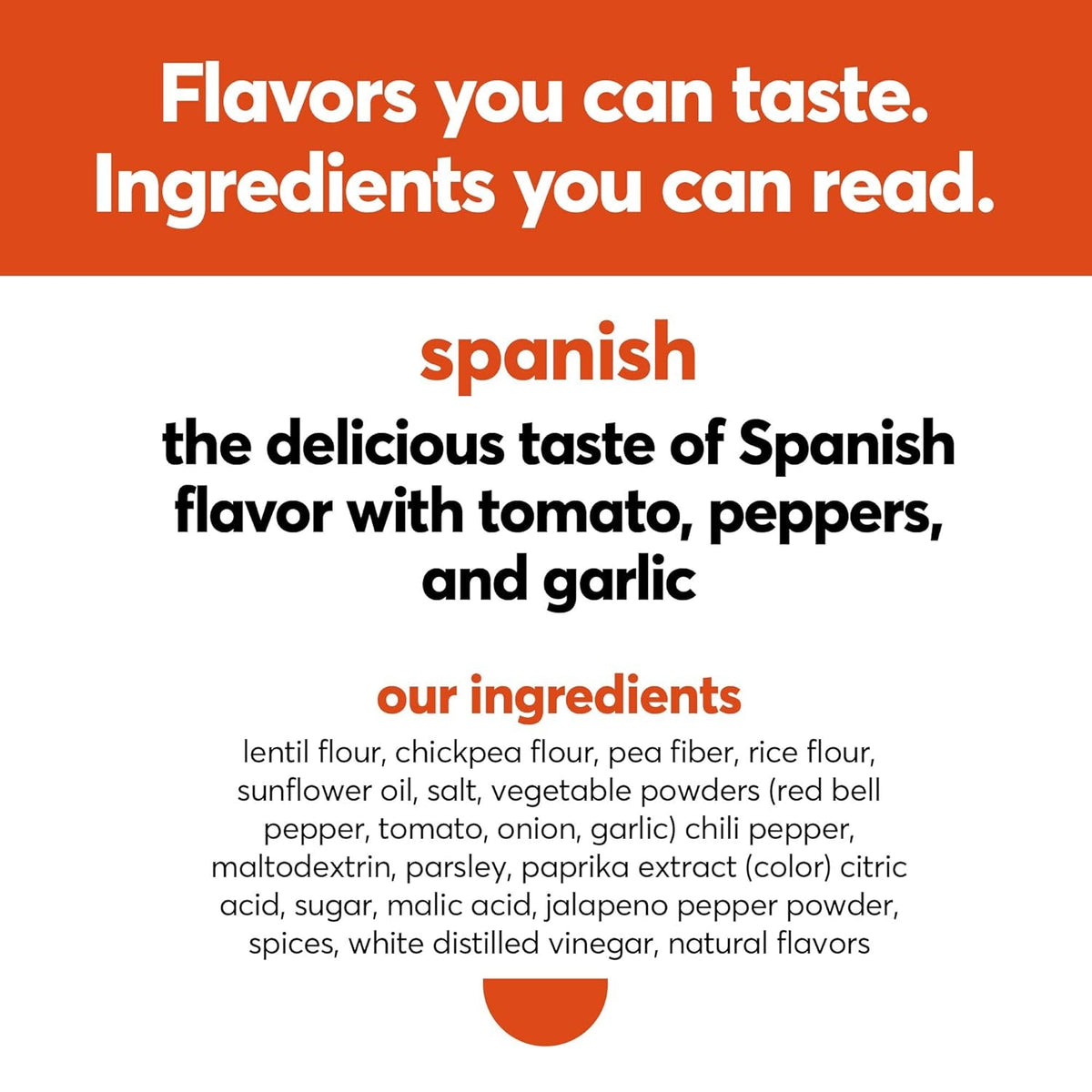 '- Spanish (7Oz. Pack of 1) - Made from Vegetables - High Protein, Vegan, Non GMO, Gluten Free