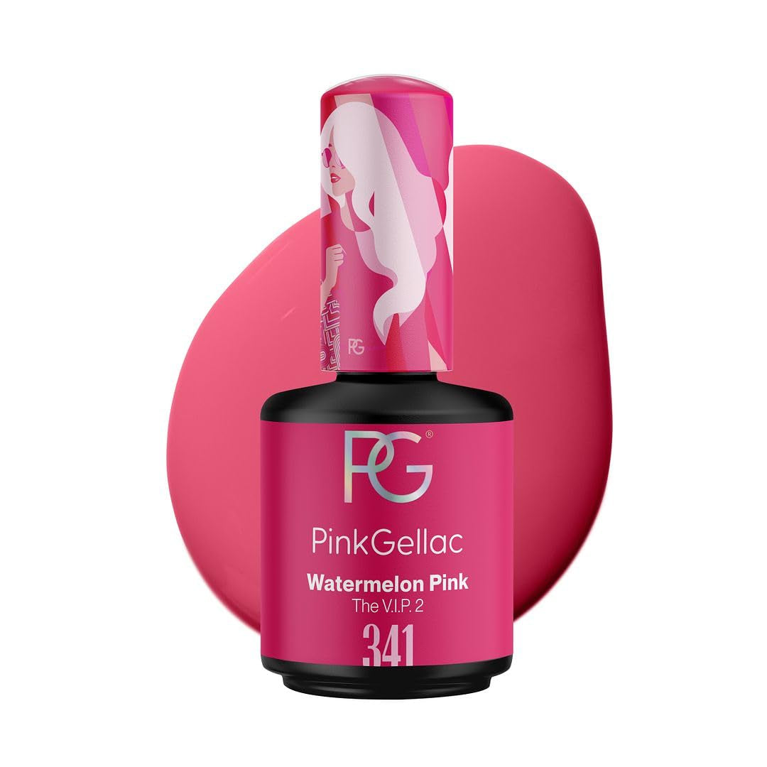 Neon Pink Gel Nail Polish 0.5 oz - Gel Nail Color Ruby Pink - Stunning Pink Nail Gel Polish with a Creamy Finish - Gel Color for Nail Art - UV Polish Made in the Netherlands
