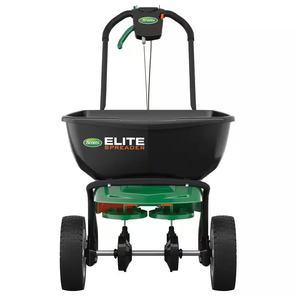 Elite Spreader Holds up to 20,000 Sq. Ft. of Product, Push Spreader for Grass Seed, Fertilizer, Salt and Ice Melt