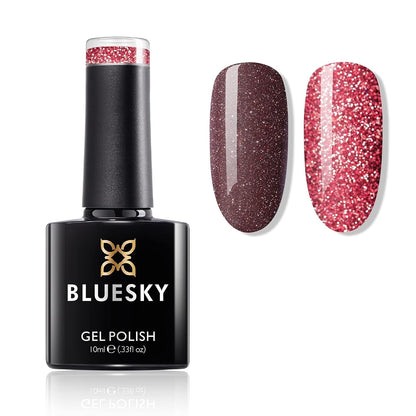 Reflective Gel Polish - Glitter Gel Nail Polish with Diamond Cat Eye Gel Royal Flash,Sparkle Chick Collection,UV LED Soak Off Home DIY Manicure Nail Salon Varnish,It's Brillant