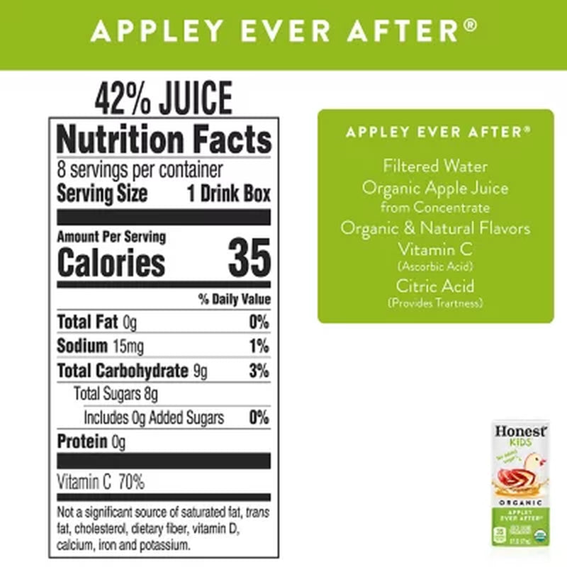 Honest Kids Organic Fruit Juice Drink Boxes Variety Pack 6 Fl. Oz., 40 Pk.