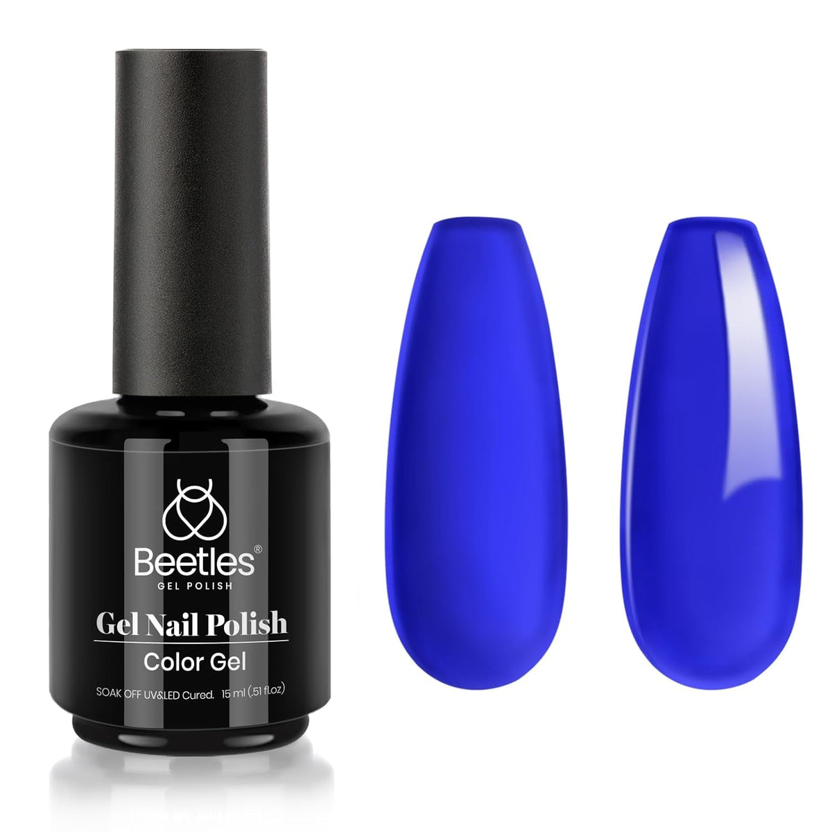 Beetles Gel Nail Polish, 1 Pcs 15ml White Color Soak Off Gel Polish Nail Art Manicure Salon DIY Gel Nail Design Decoration at Home Nail Lamp Needed Nails Minicure Kit Gift