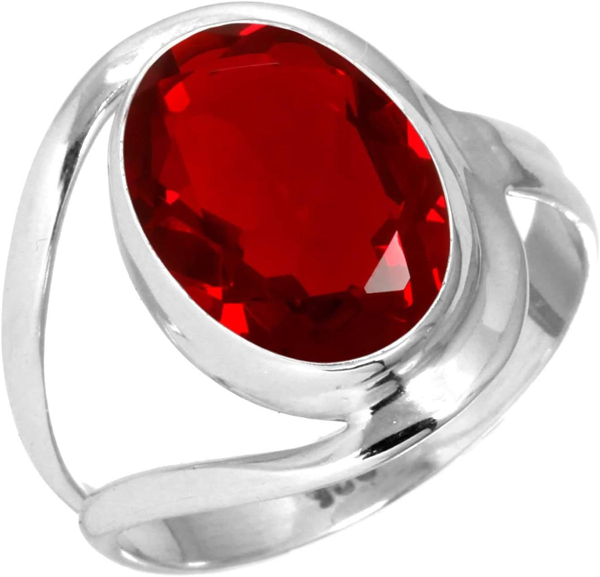 925 Sterling Silver Handmade Ring for Women 10X14 Oval Gemstone Statement Jewelry for Gift (99021_R)