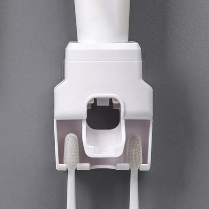Automatic Toothpaste Dispenser And Wall-mounted Toothbrush Holder Toilet Wash Table Fully Automatic Squeeze Toothpaste Toothbrush Holder