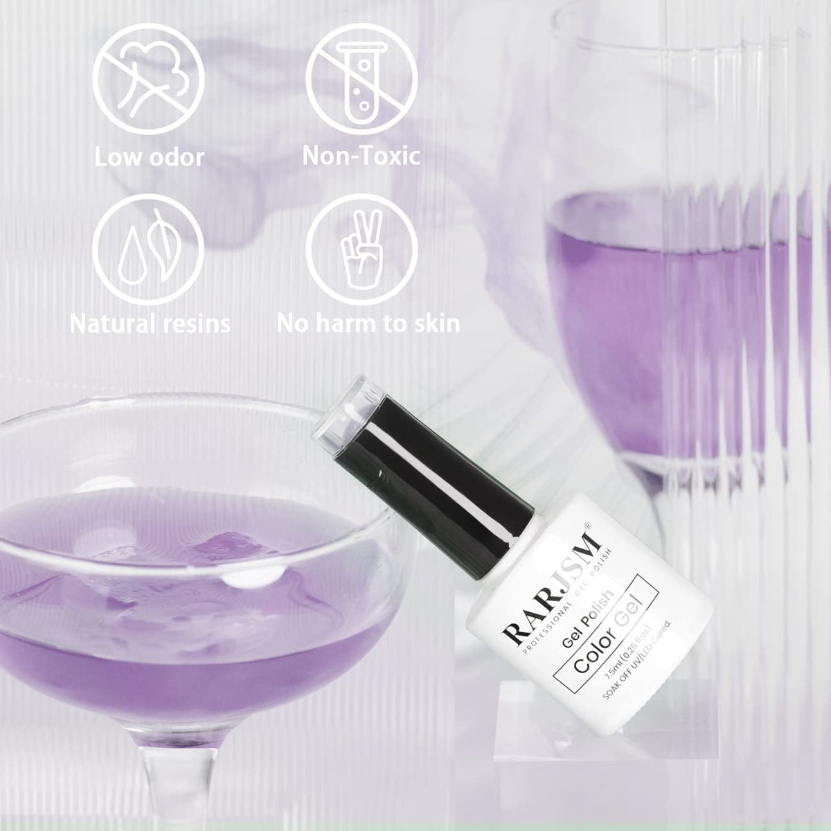 Pearl Gel Nail Polish, Glitter Drawing Gel Polish Shimmer Mermaid Nail Gel Soak Off UV Gel for Salon Home DIY Manicure Use
