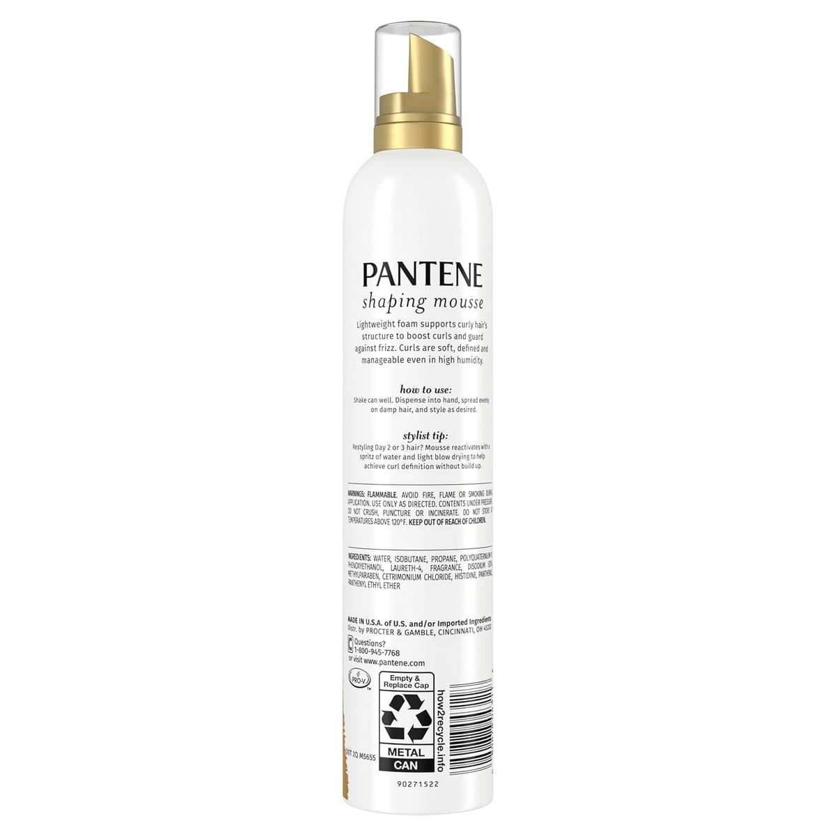 Pro-V Curl Mousse to Tame Frizz for Soft, Touchable Curls, 6.6 Oz