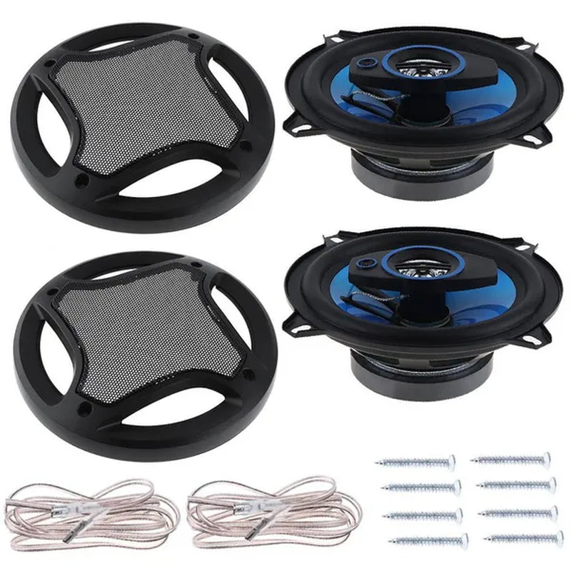 2Pcs 5 Inch 150W 3 Way Car Coaxial Horn Auto Audio Music Stereo Full Range Frequency Hifi Speakers Non-Destructive Installation