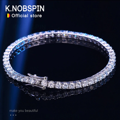 Real 4Mm Moissanite Sparkling Full Diamond GRA 925 Sterling Silver Wedding