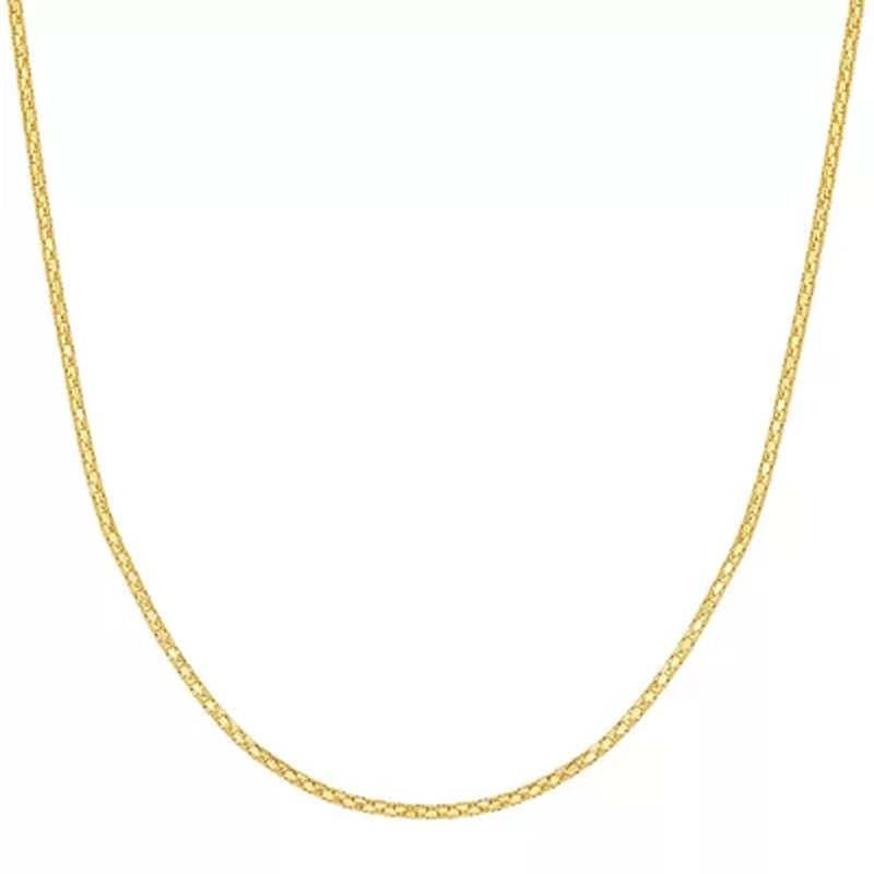 Adjustable Popcorn Chain Necklace, 1.1Mm in 14K Gold