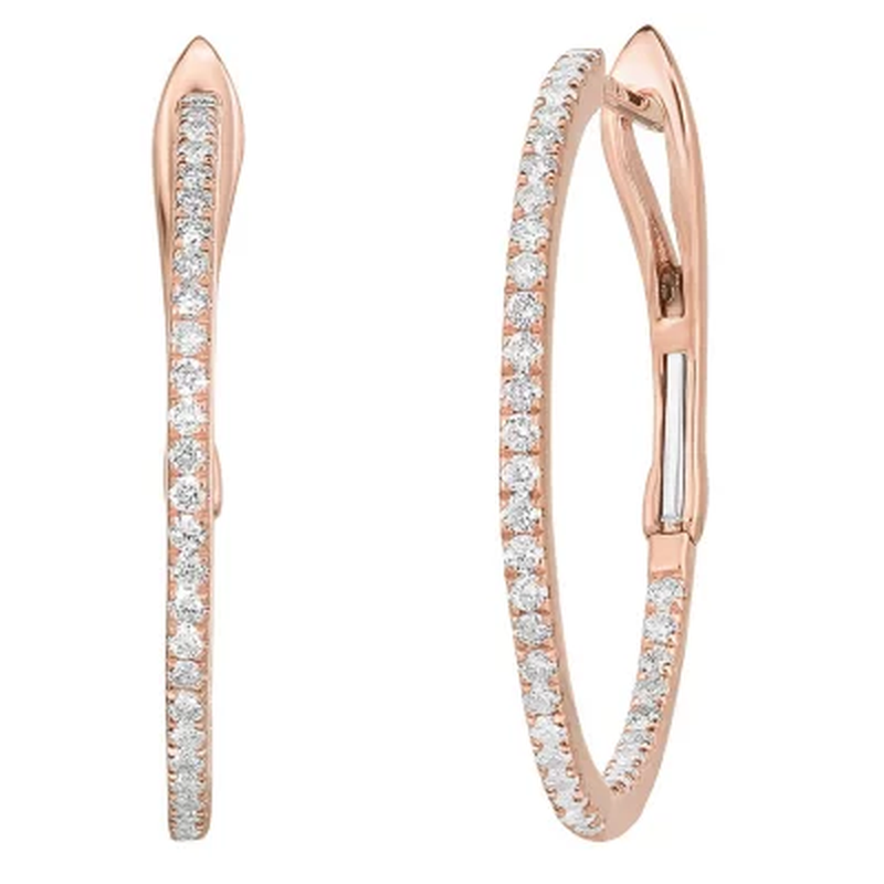0.50 CT. TW. Diamond Earrings in 14K Gold