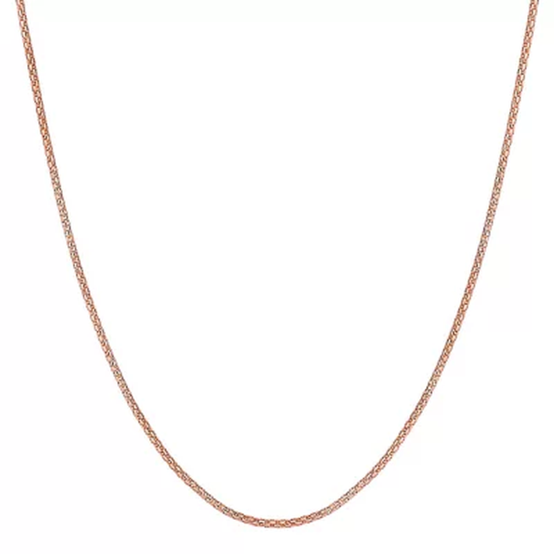 Adjustable Popcorn Chain Necklace, 1.1Mm in 14K Gold